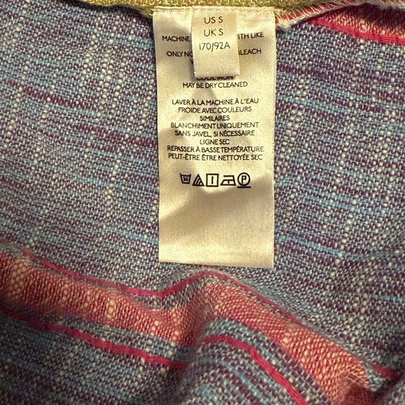 NWOT Anthropologie A-line Flare Top with Colourful Stripes - Picture 4 of 5